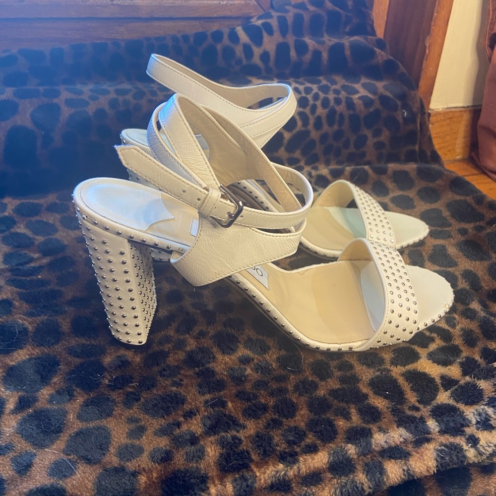 Elegant Cream Studded Heels